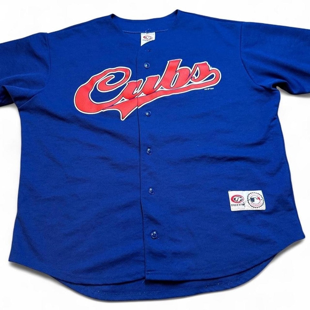 Vintage Chicago Cubs Moises Alou True Fan MLB Baseball Jersey XL READ